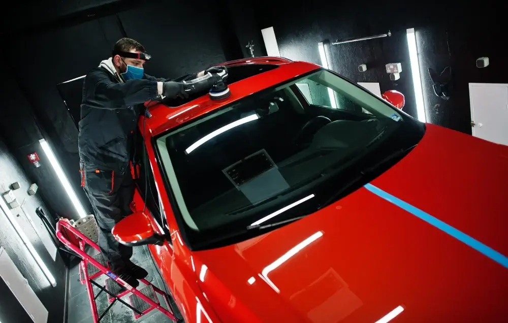 mobile ceramic coating — the paint has just been corrected