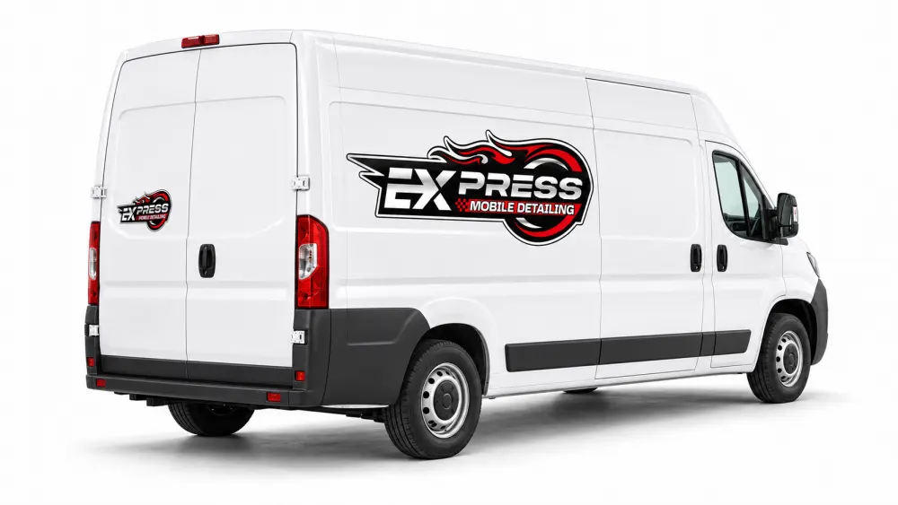 An Express Mobile Detailing service van