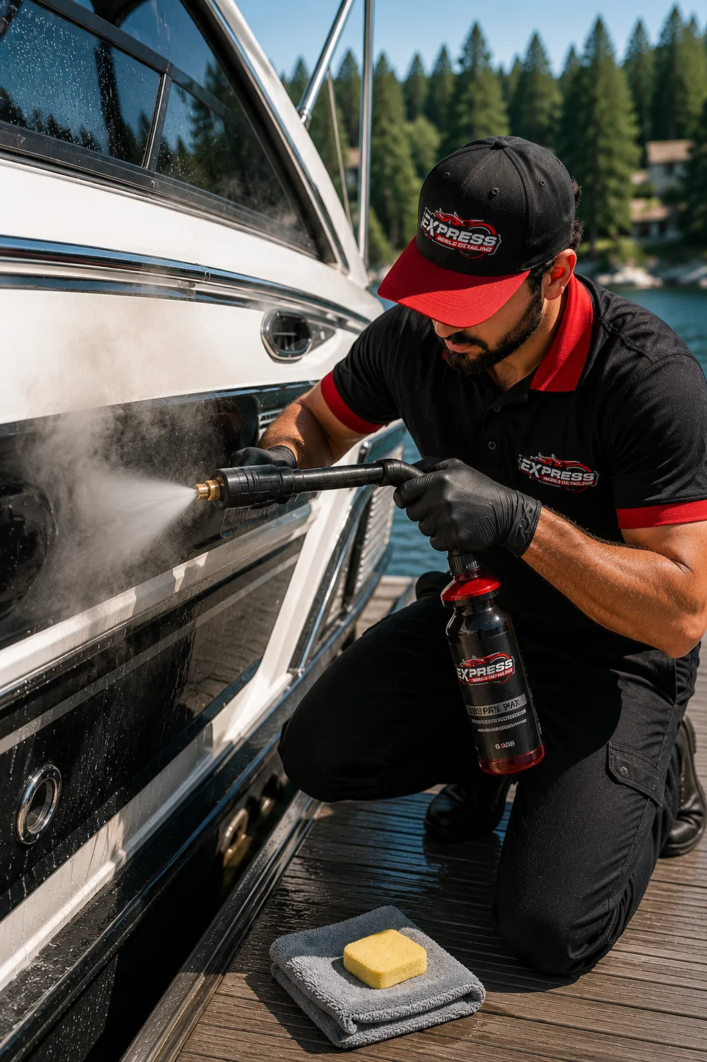 mobile boat detailing — launch day is coming and it has sat all winter