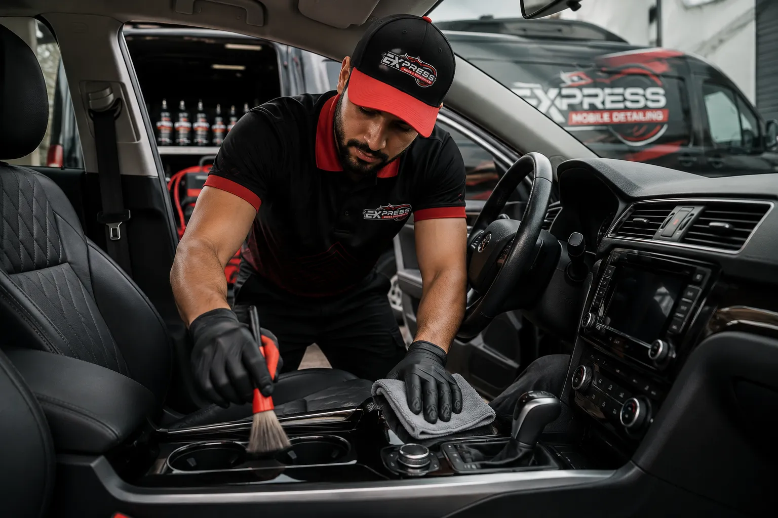 professional mobile interior car detailing technician canada