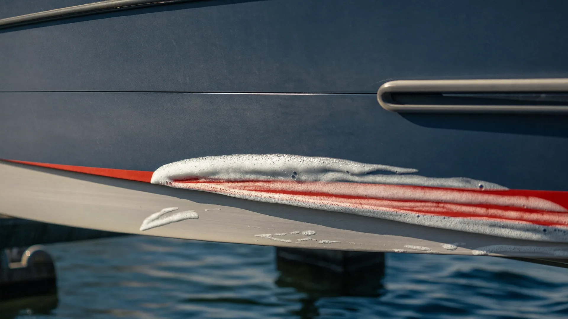 Mobile Boat Detailing in Halton Hills — working on site