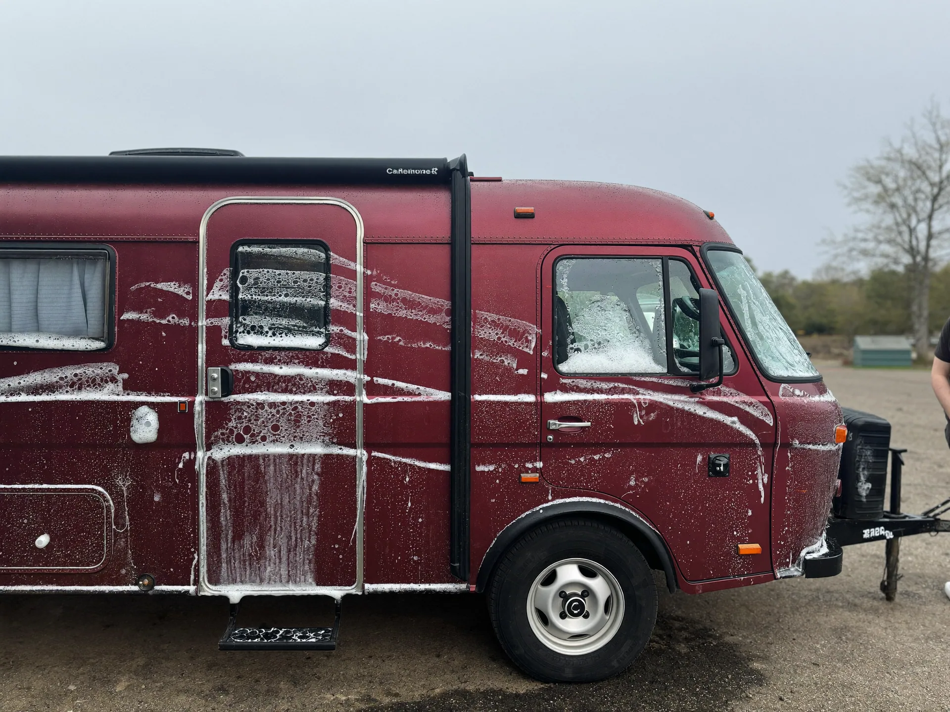 Mobile RV Detailing in Ingersoll — it lives in a storage yard